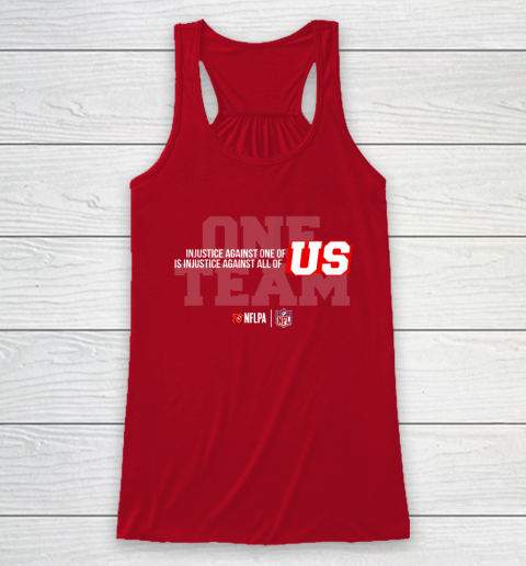 NFL End Racism Print In Front And Back Racerback Tank 4