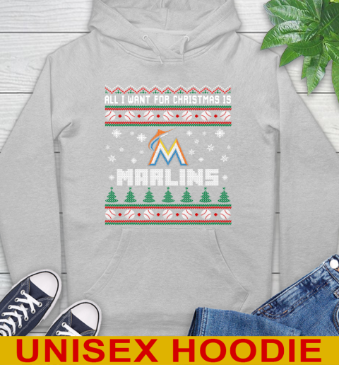 MLB All I Want For Christmas Is Miami Marlins Baseball Sports 18