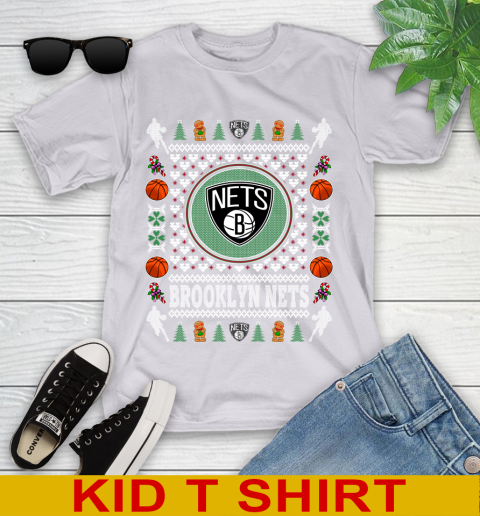 Brooklyn Nets Merry Christmas NBA Basketball Loyal Fan Youth T-Shirt 4