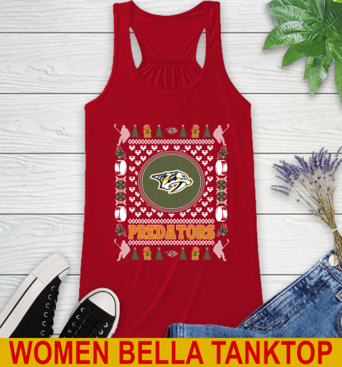 Nashville Predators Merry Christmas NHL Hockey Loyal Fan Racerback Tank 4