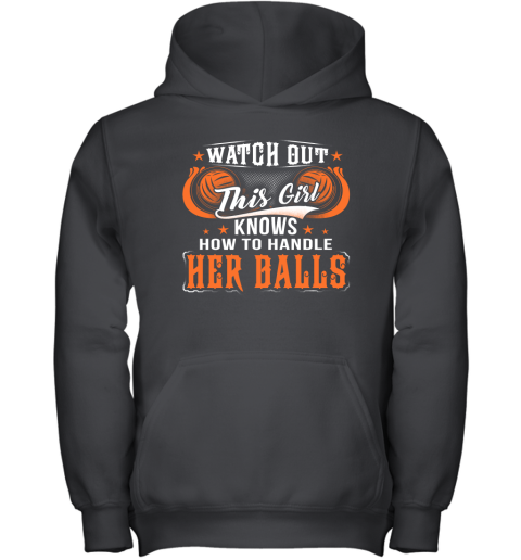 WATER POLO Watch Out This Girl Knows How To Handle Her Balls Youth Hoodie