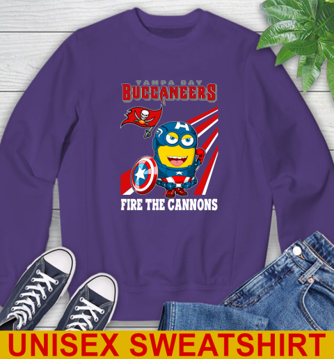 NFL Football Tampa Bay Buccaneers Captain America Marvel Avengers Minion Shirt Sweatshirt 4
