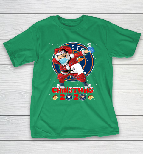 Houston Astros Funny Santa Claus Dabbing Christmas 2020 MLB T-Shirt 5