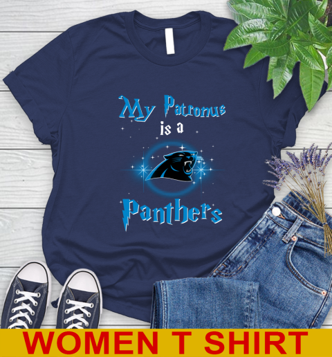 NFL Football Harry Potter My Patronus Is A Carolina Panthers Women's T-Shirt 12