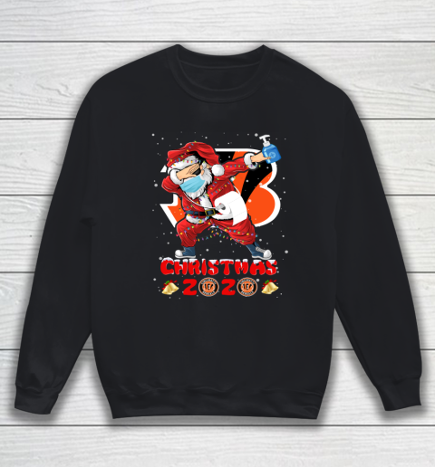Cincinnati Bengals Funny Santa Claus Dabbing Christmas 2020 NFL Sweatshirt