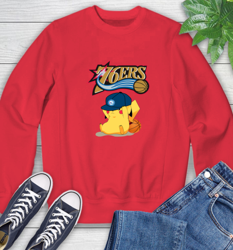NBA Pikachu Basketball Sports Philadelphia 76ers Sweatshirt 10