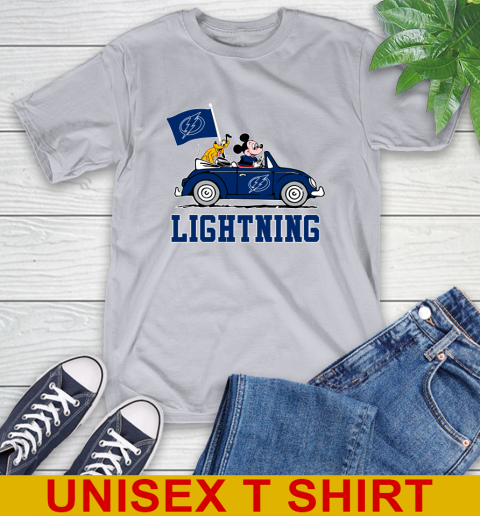 NHL Hockey Tampa Bay Lightning Pluto Mickey Driving Disney Shirt T-Shirt 6