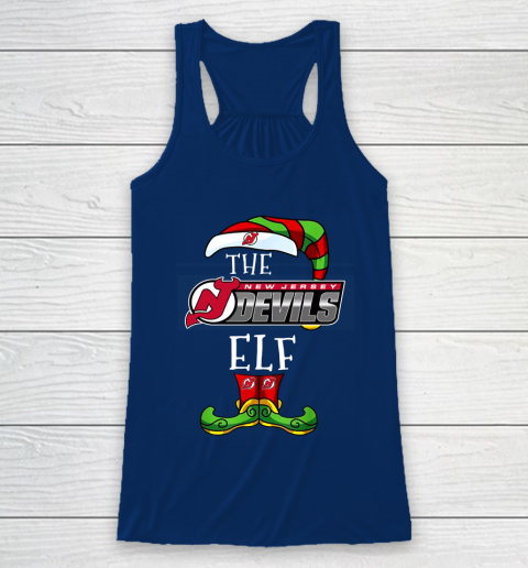 New Jersey Devils Christmas ELF Funny NHL Racerback Tank 6