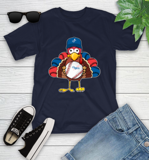 Los Angeles Dodgers Turkey thanksgiving Youth T-Shirt 3