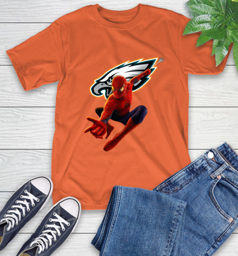 NFL Spider Man Avengers Endgame Football Philadelphia Eagles T-Shirt 5