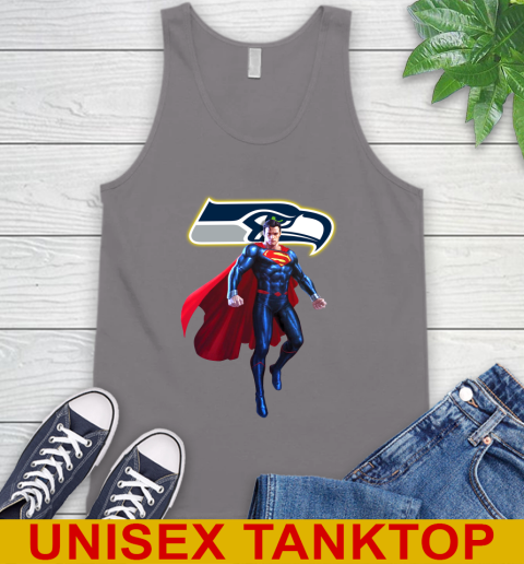 NFL Superman DC Sports Football Seattle Seahawks Tank Top 7