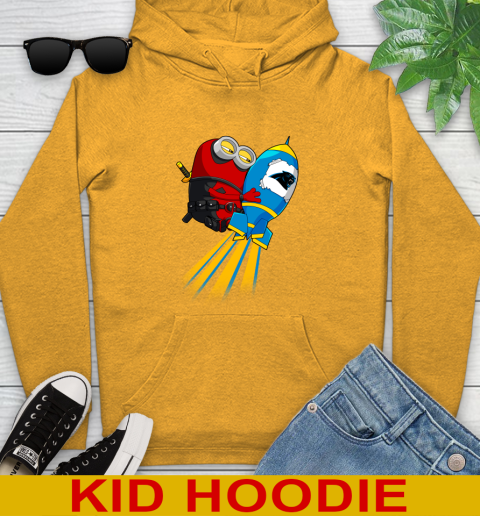 NFL Football Carolina Panthers Deadpool Minion Marvel Shirt Youth Hoodie 2