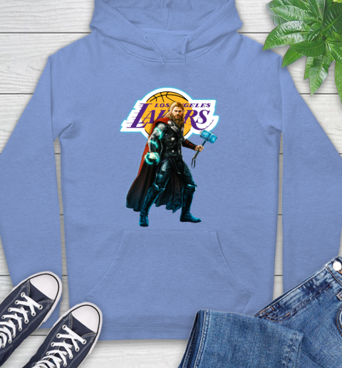 NBA Thor Avengers Endgame Basketball Los Angeles Lakers Hoodie 11