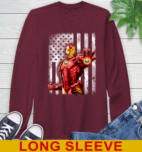 Buffalo Sabres NHL Hockey Iron Man Avengers American Flag Shirt Long Sleeve T-Shirt 7