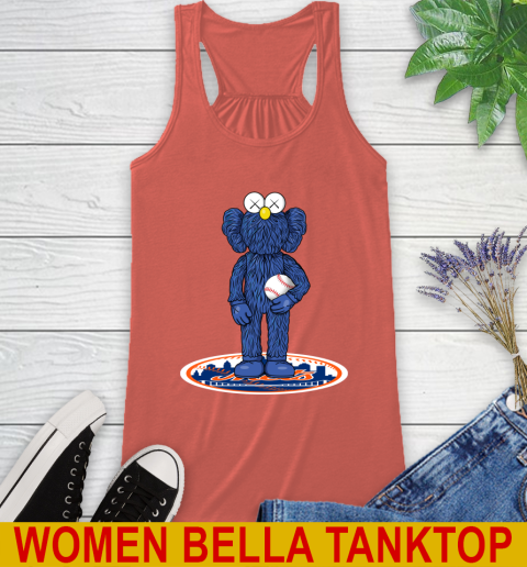 MLB Baseball New York Mets Kaws Bff Blue Figure Shirt Racerback Tank 4