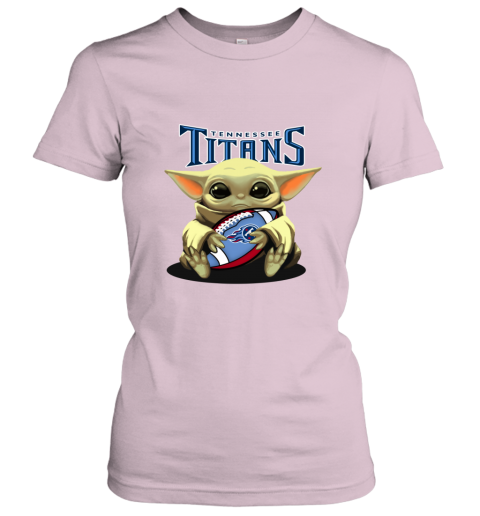 Baby Yoda Loves The Tennessee Titans mutp baby yoda loves the tennessee titans ladies t shirt 20 front light pink