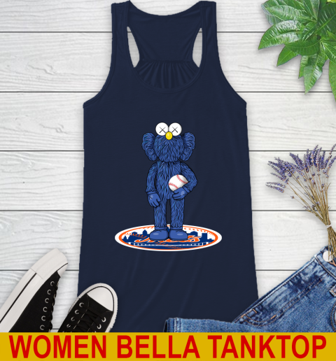 MLB Baseball New York Mets Kaws Bff Blue Figure Shirt Racerback Tank 11