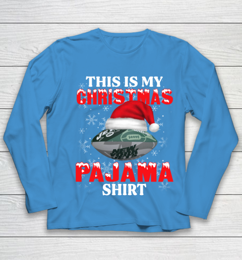 New York Jets This Is My Christmas Pajama Shirt NFL Youth Long Sleeve 5