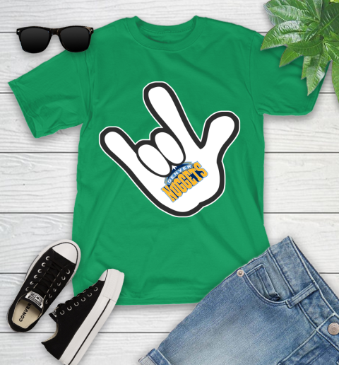 Denver Nuggets NBA Basketball Mickey Rock Hand Disney Youth T-Shirt 6
