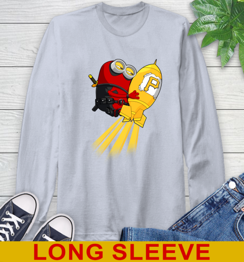 MLB Baseball Pittsburgh Pirates Deadpool Minion Marvel Shirt Long Sleeve T-Shirt 7 MLB Baseball Pittsburgh Pirates Deadpool Minion Marvel Shirt Long Sleeve T-Shirt - Image 7