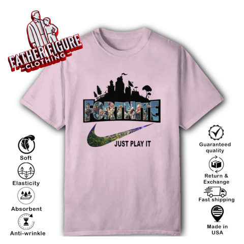 Fortnite Battle Royale x Nike Just Play It Logo T Shirt Father Figure Clothing