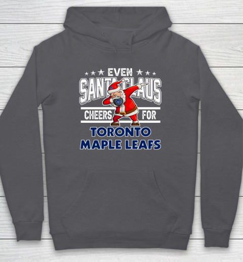 Toronto Maple Leafs Even Santa Claus Cheers For Christmas NHL Hoodie 4
