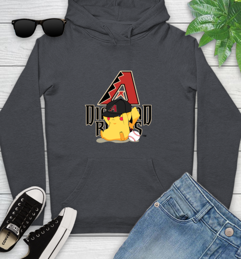 MLB Pikachu Baseball Sports Arizona Diamondbacks Youth Hoodie 8