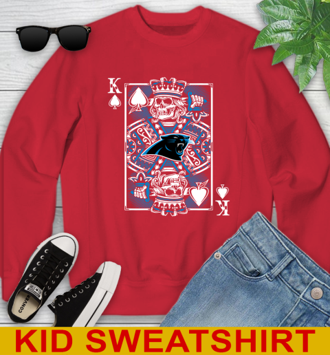 Carolina Panthers NFL Football The King Of Spades Death Cards Shirt Youth Sweatshirt 7