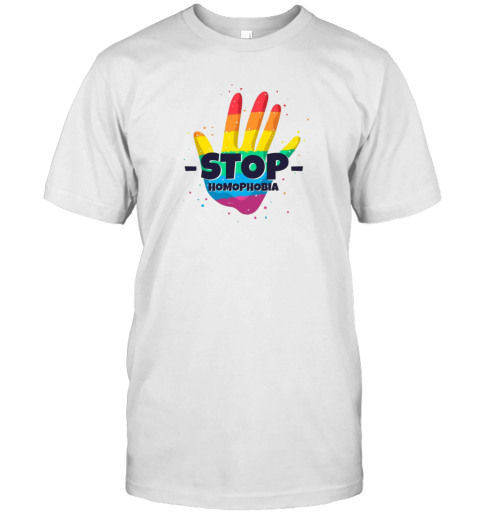 Stop Homophobia Illustration Unisex Jersey Tee