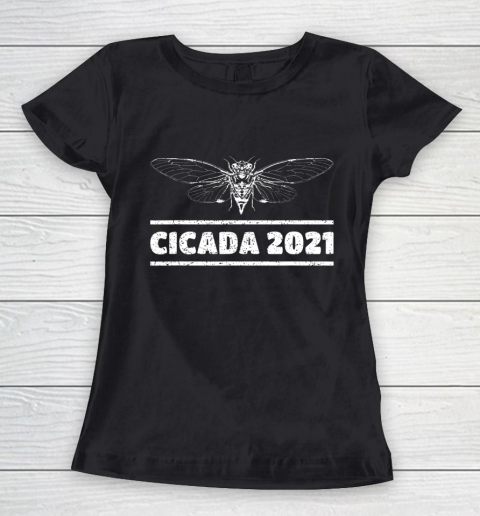 Cicada 2021 Funny Insect Eastern Brood X USA Cicada Design Women's T-Shirt