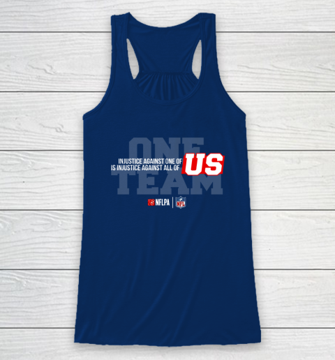 NFL End Racism Print In Front And Back Racerback Tank 6