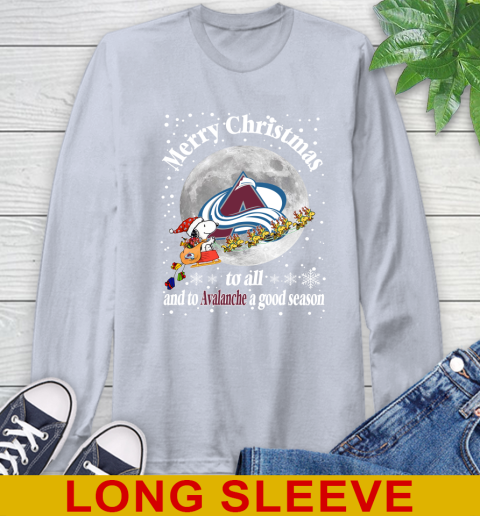 Colorado Avalanche Merry Christmas To All And To Avalanche A Good Season NHL Hockey Sports Long Sleeve T-Shirt 6