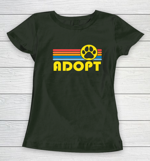 Rescue Animal Adoption Adopt Cat or Dog Vintage Retro Sunset Women's T-Shirt 4