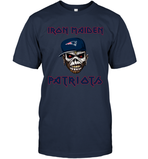 NFL New England Patriots Iron Maiden Rock Band Music Football Sports 53Ol7FG0r4v classic t shirt 2 95 151514 front navy