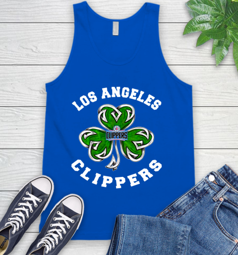 NBA Los Angeles Clippers Three Leaf Clover St Patrick's Day Basketball Sports Tank Top 4