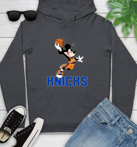 NBA Basketball New York Knicks Cheerful Mickey Mouse Shirt Youth Hoodie 8
