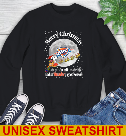 Oklahoma City Thunder Merry Christmas To All And To Thunder A Good Season NBA Basketball Sports Sweatshirt