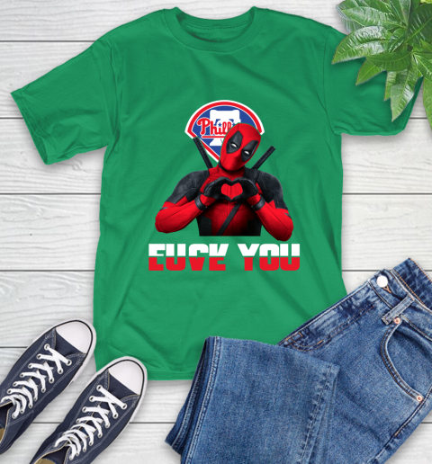 MLB Philadelphia Phillies Deadpool Love You Fuck You Baseball Sports T-Shirt 7
