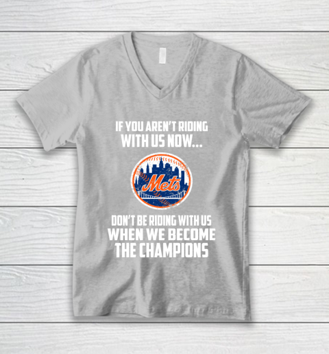 MLB New York Mets Baseball We Become The Champions V-Neck T-Shirt 3