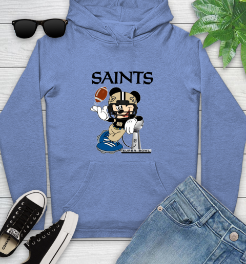 NFL New Orleans Saints Mickey Mouse Disney Super Bowl Football T Shirt Youth Hoodie 12