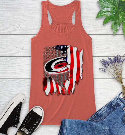 Carolina Hurricanes NHL Hockey American Flag Racerback Tank 3