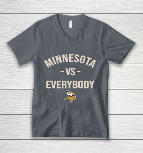 Minnesota Vikings Vs Everybody V-Neck T-Shirt 4