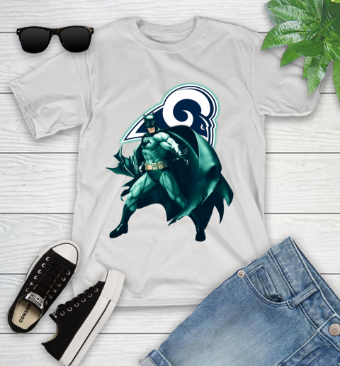 NFL Batman Football Sports Los Angeles Rams Youth T-Shirt