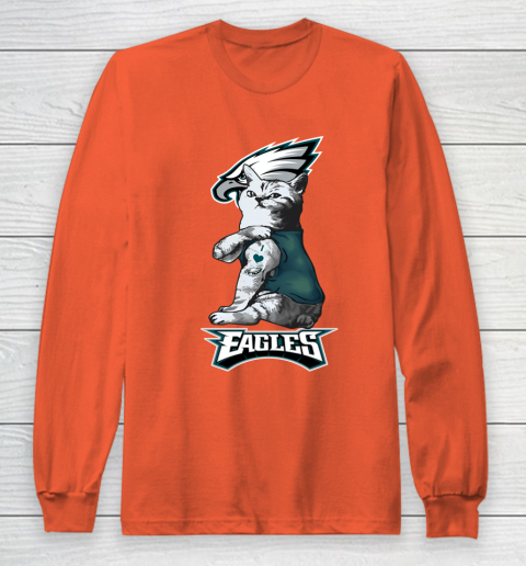 NFL Football My Cat Loves Philadelphia Eagles Long Sleeve T-Shirt 3