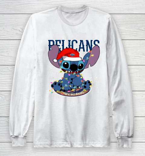 New Orleans Pelicans NBA noel stitch Basketball Christmas Long Sleeve T-Shirt