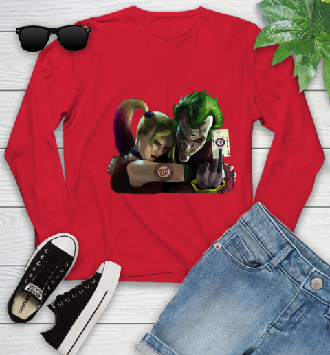 Washington Nationals MLB Baseball Joker Harley Quinn Suicide Squad Youth Long Sleeve 12 Washington Nationals MLB Baseball Joker Harley Quinn Suicide Squad Youth Long Sleeve - Image 12