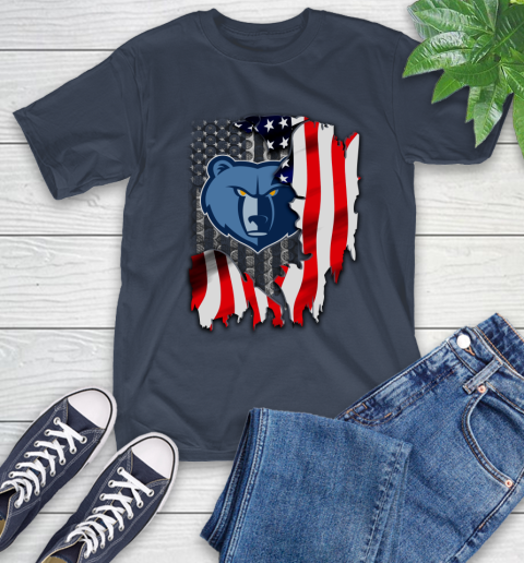 Memphis Grizzlies NBA Basketball American Flag T-Shirt 3