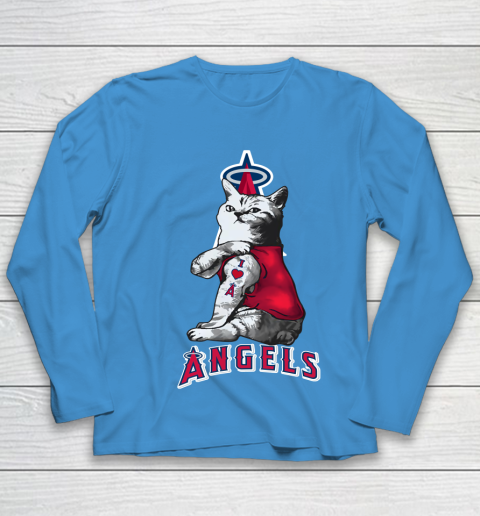 MLB Baseball My Cat Loves Los Angeles Angels Youth Long Sleeve 5