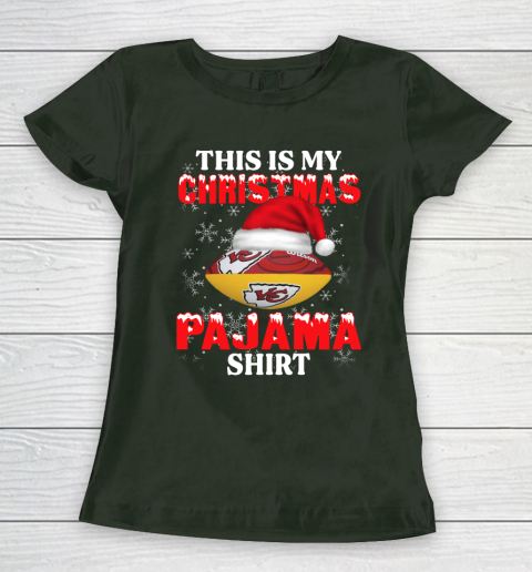 Kansas City Chiefs This Is My Christmas Pajama Shirt NFL Women's T-Shirt 4
