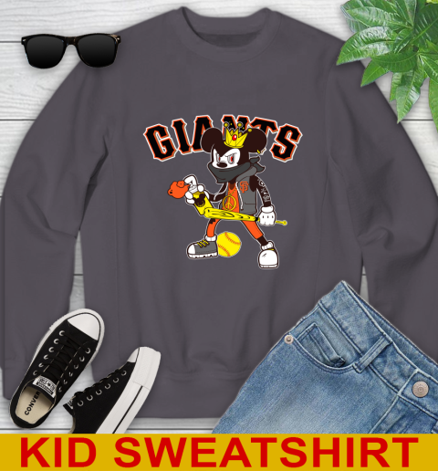 San Francisco Giants MLB Baseball Mickey Peace Sign Sports Youth Sweatshirt 6